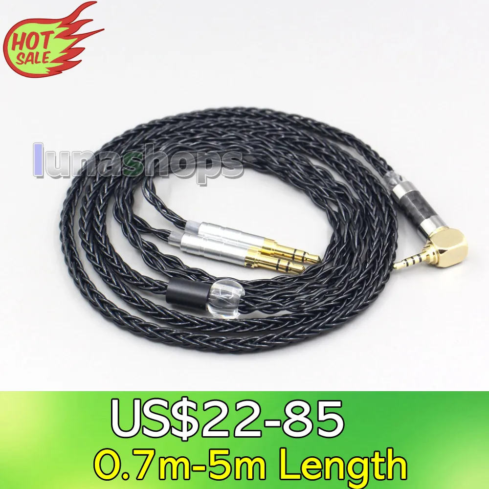 LN006426 8 Core Headphone Earphone Cable For Beyerdynamic T1 T5P II AMIRON HOME 3.5mm Pin