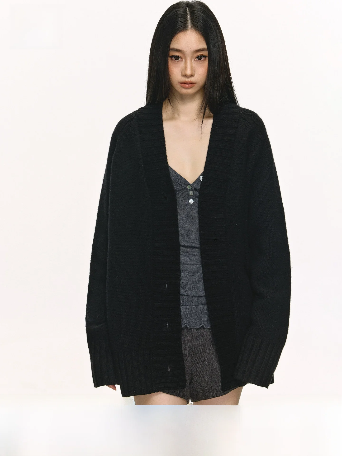 

Женский свободный кардиган на пуговицах в винтажном стиле, новинка весенней коллекции, простой и универсальный, ANNA ANEAE