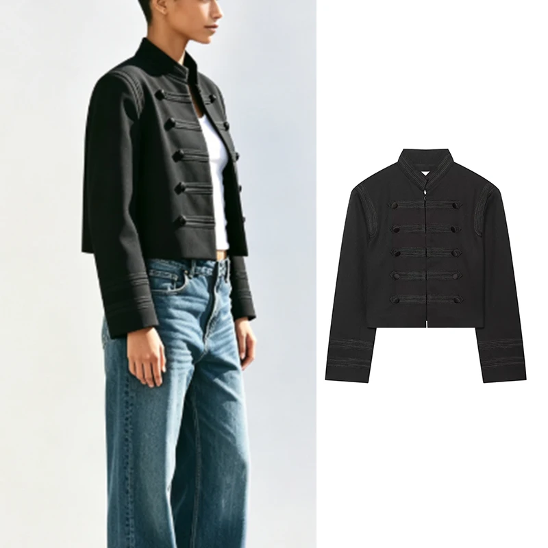 Women's Jackets Autumn 2026 New Fashion Slim Napoleon Elegant Women's Coats Blouse Chic Autumn Street Travel Youth Retro Coats