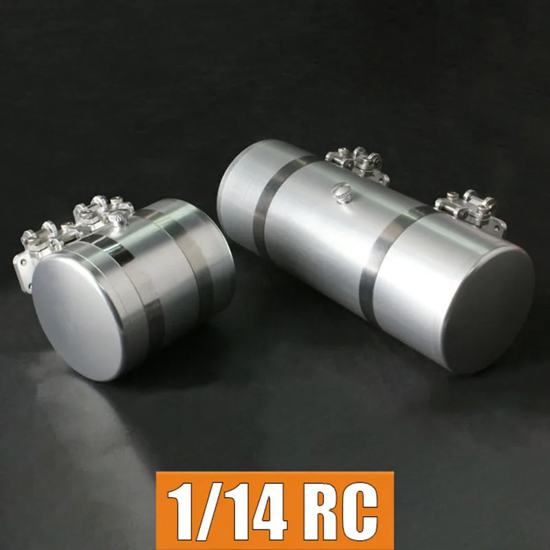 RC Truck Metal Simulation Round Fuel Tank Upgrade for 1/14 Tamiya for King Hauler 56301 56344 for Globe Liner 56304 LESU RC