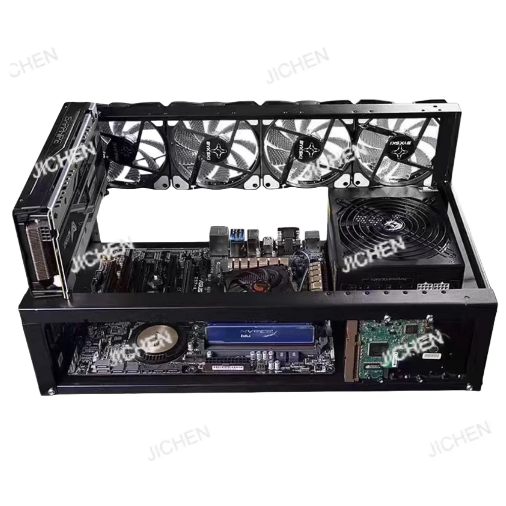 

JC GPU Bracket ATX MATX Workstation AI Graphics Card Bracket Open Multi-graphics Card Customization