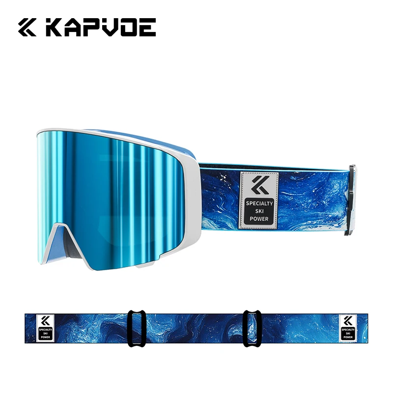 Kapvoe カラーフォトクロミックスキーゴーグル男性スノーモービル防曇