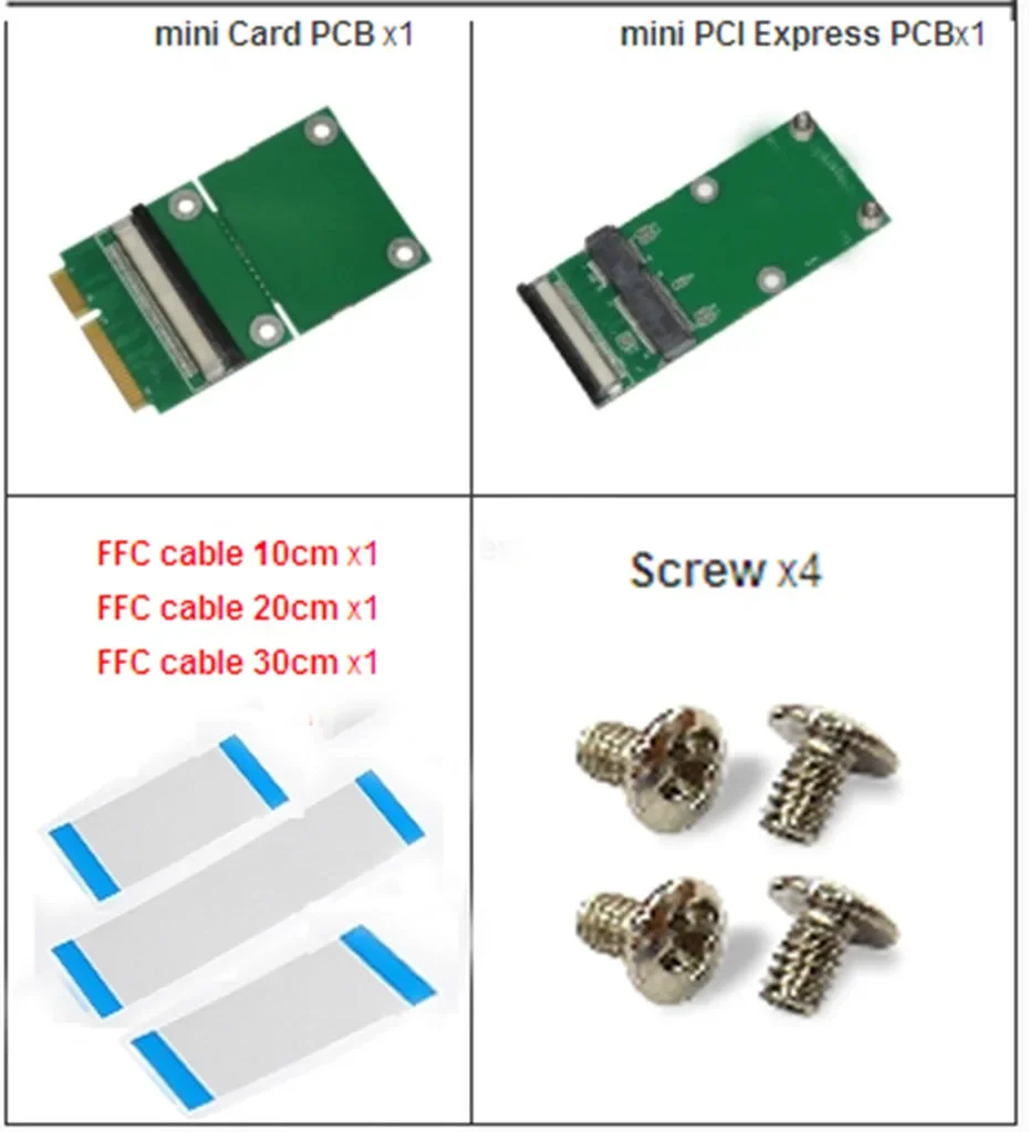 Mini PCIe to Mini PCIe Mini PCI-E Extender FPC 10/20/30CM Network Card Extend SSD Extend Extender Extension Adapter