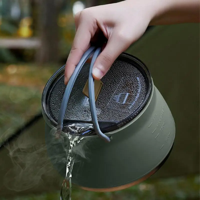 Foldable Water Kettle Outdoor Silicone Camping Kettle Foldable Outdoor Camping Kettle Portable Camping Coffee Pot For Outdoor