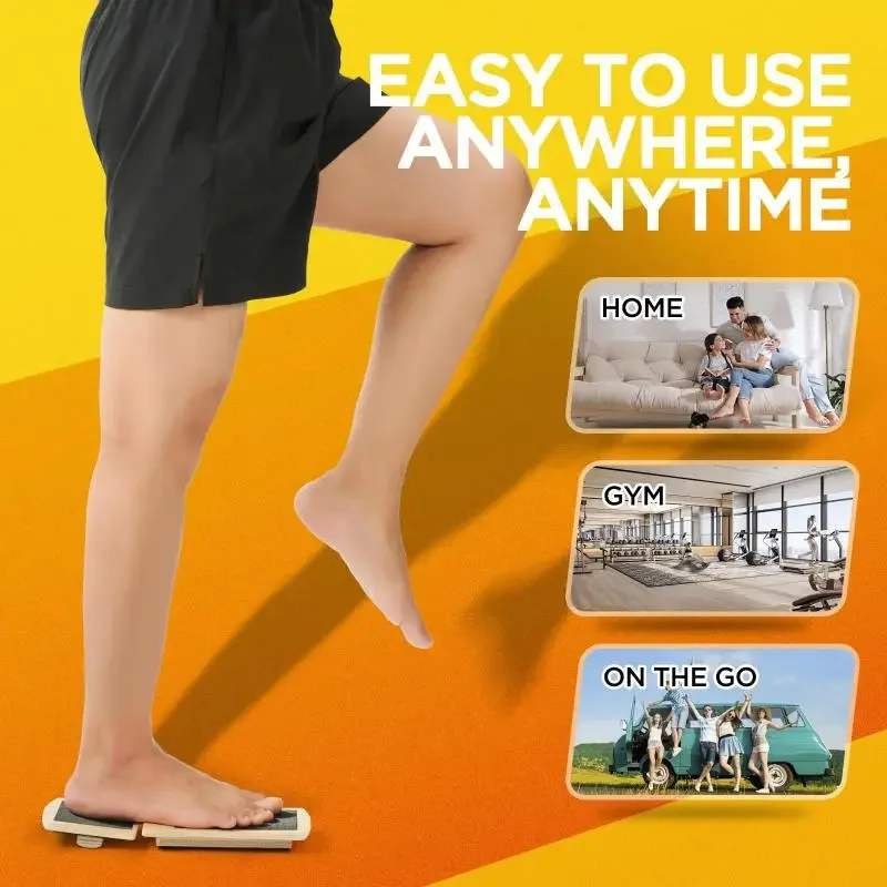 Correttore posturale per terapia fisica Tavola di equilibrio per piede singolo Ginnico per rinforzare la caviglia Distorsione Tavola oscillante in legno antiscivolo