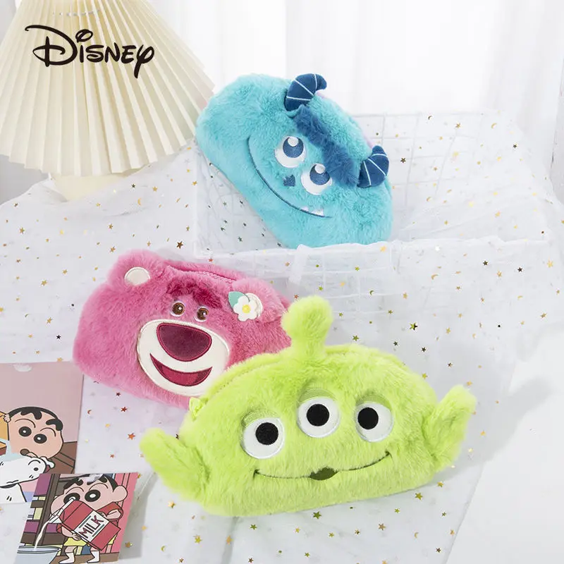 

Disney Authentic Lotso Alien Sullivan Cute Cartoon Plush Makeup Storage Bag Student Plush Pen Bag Girl Birthday Gift