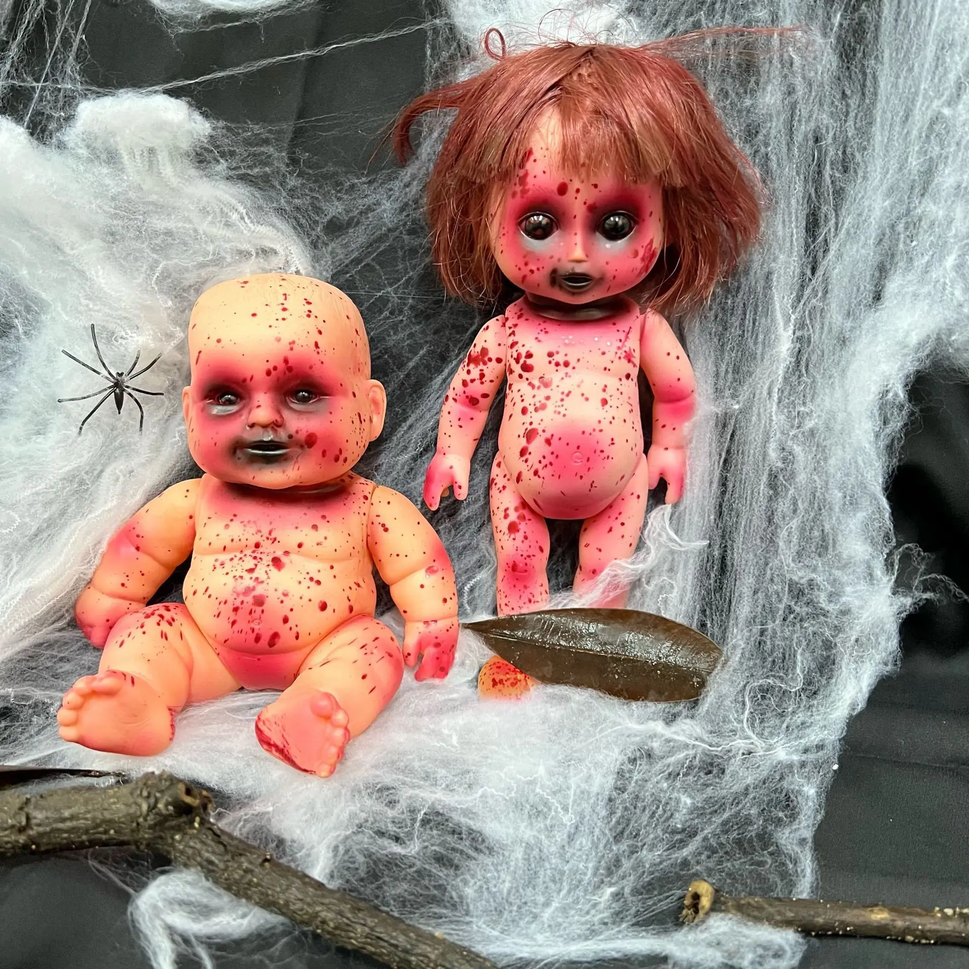 Boneca de sangue assustador para Halloween, Dia fantasma Renascimento, Zumbis, Bebê, Infantil, Material do terror, Festa assombrada, Decoração do lar, 2023, Novo