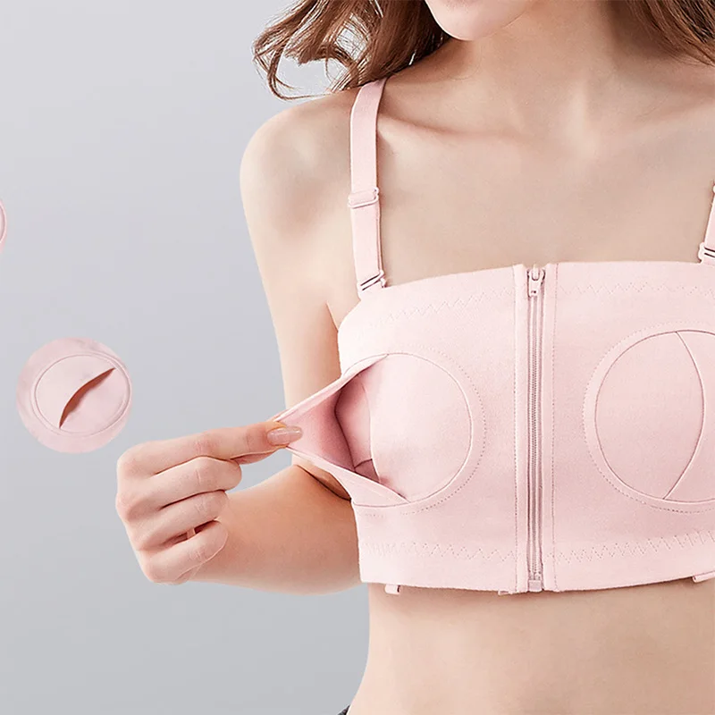 Hands-Free Breast Pump Bra Adjustable Nursing Pumping Bras for Women Breastfeeding Underwear