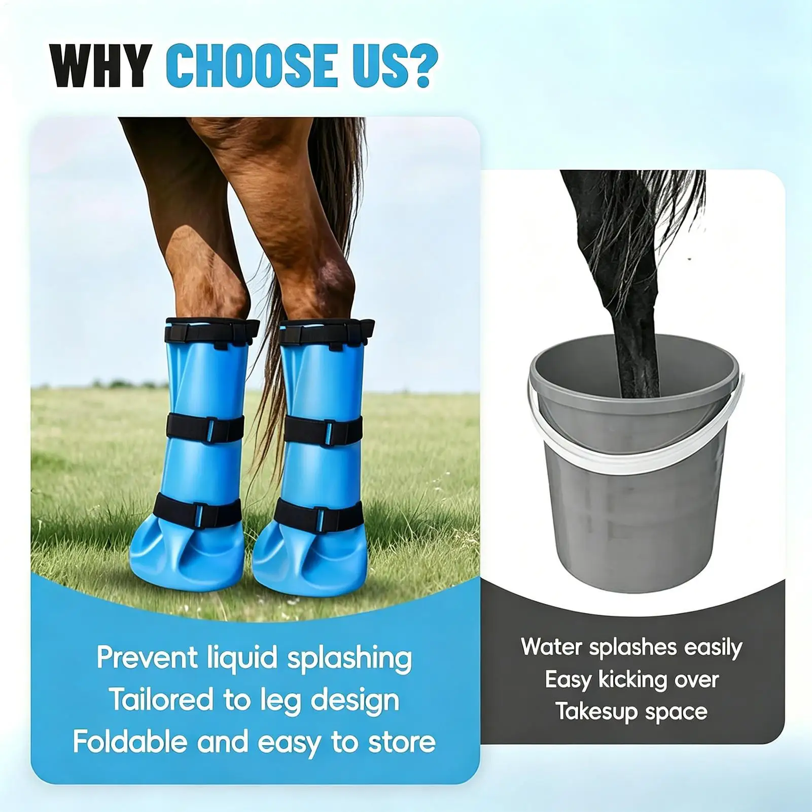 Hoof Boots Protective Comfortable Breathable Horse Hoof Packing Boot For Equine Livestock Abscess Thrush Poultice Rehabilitation