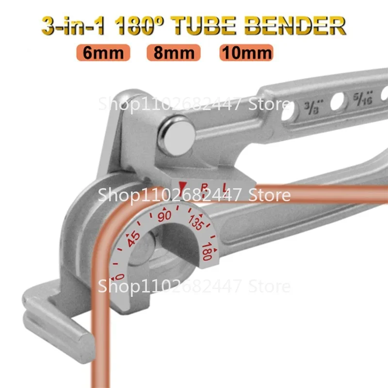 3 In 1 Copper Tubing Bender Hand Tool Combination Tube Bender 90 180 Degree Tube Bending Machine 6mm8mm10mm 1/4 ″ 5/16 ″ 3/8 ″