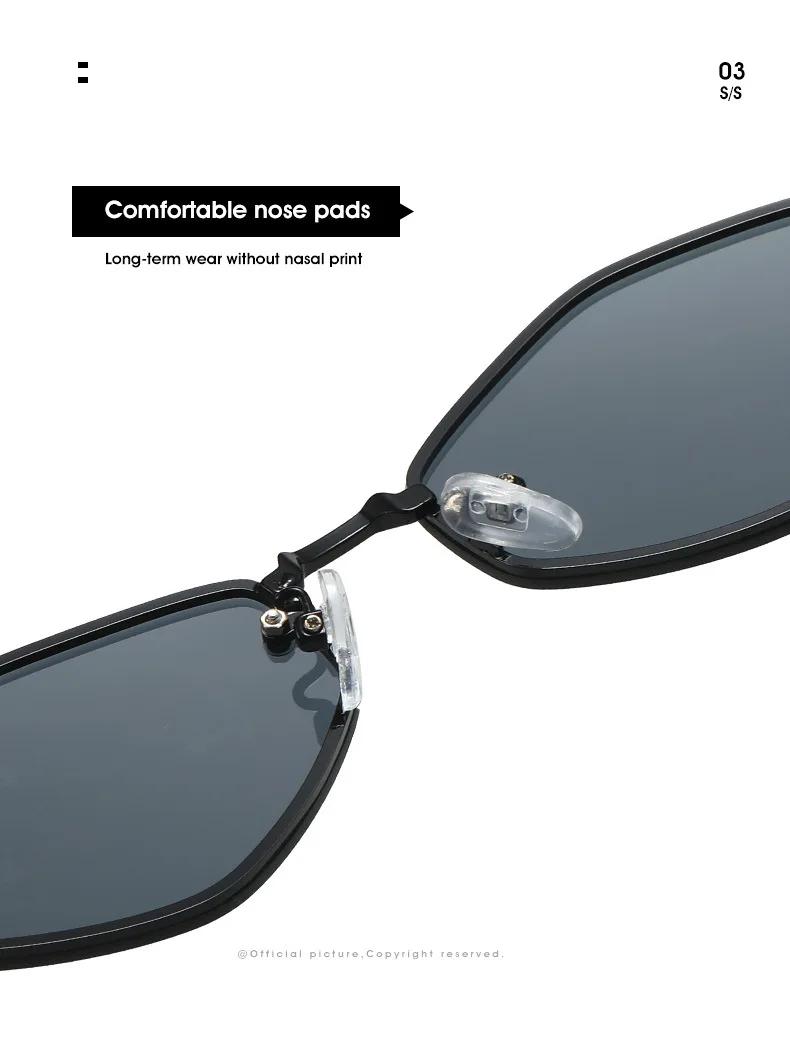 Personalisierte Raute Kleine Rahmen Sonnenbrille Frauen Mode Polygonale Metall Rahmen Sonnenbrille Luxus Marke Punk Shades Brillen – Detail 3