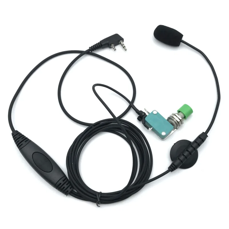 

2 Pin K-head Hands-free Finger PTT Mic Microphone for Baofeng UV-5R 888S Kenwood TYT Wouxun Walkie Talkie Motorcycle Car Radio