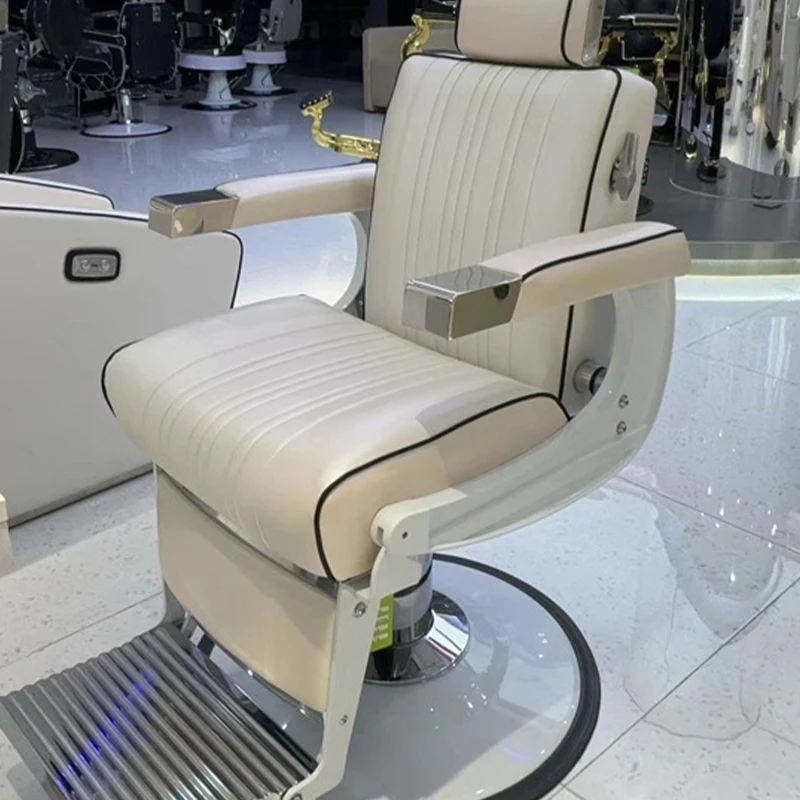 -Hairdressing Salon Chair Commercial Furniture Barber Chair Hairdressing Beauty Salon Equipment Modern Wholesale White