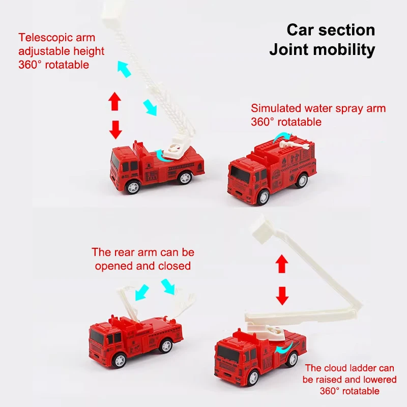 1Pcs Kids Toy Car Inertia Sanitation Truck Models Pull Back Engineering Vehicle Boys Toys For Children Ideal Gifts For Boys Kids view 5