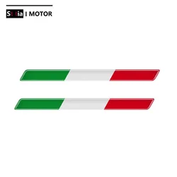 2x Italian Tricolor Flag Epoxy Decorative Sticker 3D Motorcycle Tank Decals Stickers Case Strong Stickiness Unerisal Car Decals