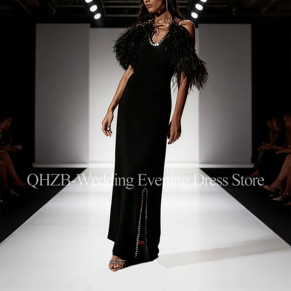 

Customized Elegant Long Black Evening Dresses for Special Occasions Half Sleeve Floor-Length Mermaid Women Prom Party Gowns 2026