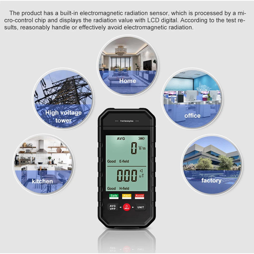 Geiger Counter Radiation Detector Testing Tool Compact Size Battery-operation