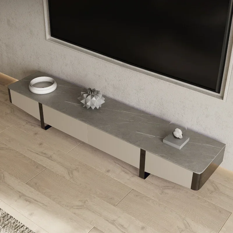 

Light Luxury Coffee Table TV Cabinet Combination Simple Modern Living Room Solid Wood Locker