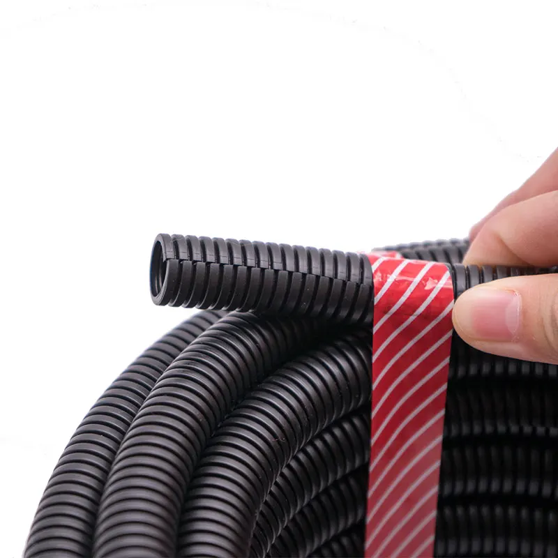 

10meter Flexible Insulate Flame Retardant Plastic Bellows Threaded Hose Polyphyllene Plastic Hose Wire Cable Jacket Opening 10m