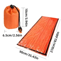 Portable Waterproof Emergency Survival Sleeping Bag Outdoor Camping Gear Thermal Sack First Aid Rescue Kit Mylar Blanket 4
