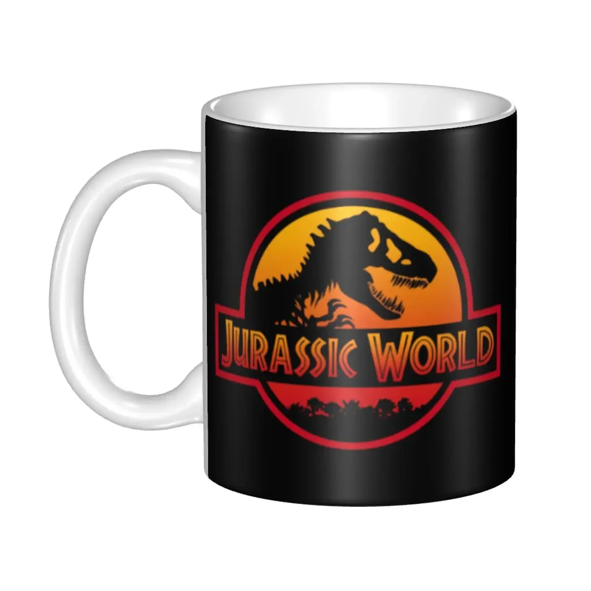 Taza de Café de Jurassic Park, Mundo de Dinosaurios, Personalizable, de Cerámica, para Té o Leche, con Diseño de Película de Aventuras