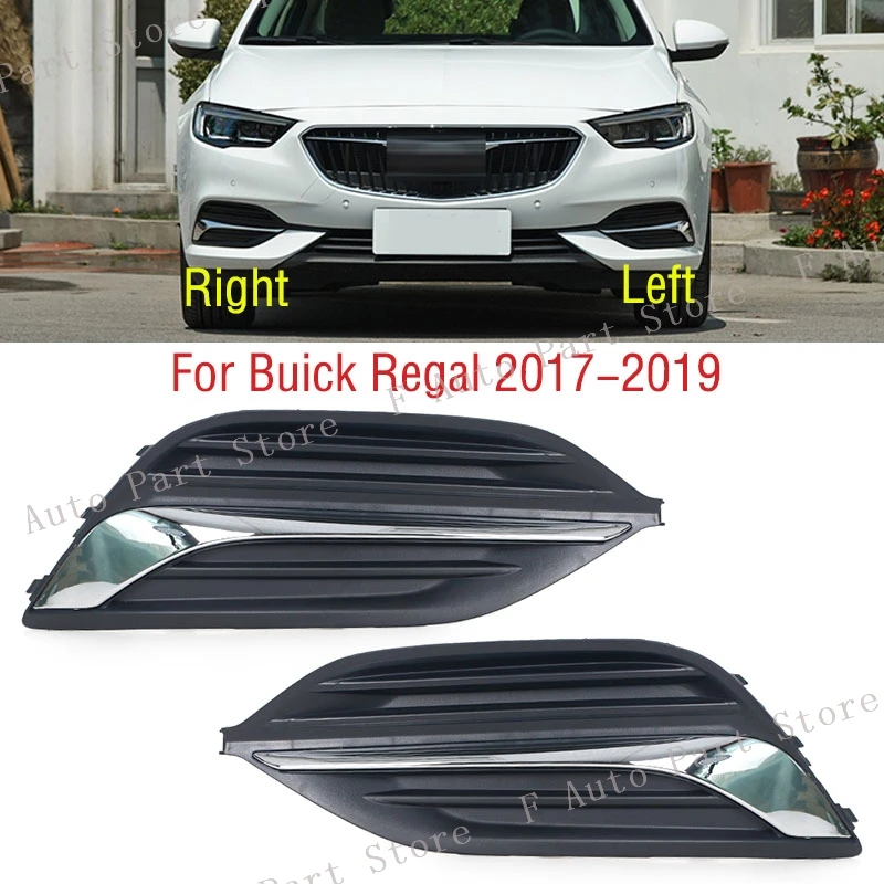 

For Buick Regal 2017 2018 2019 Front Bumper Fog Light Foglamp Frame Cover Shell Grille Foglight Trim Cap Hood Lid Bezel