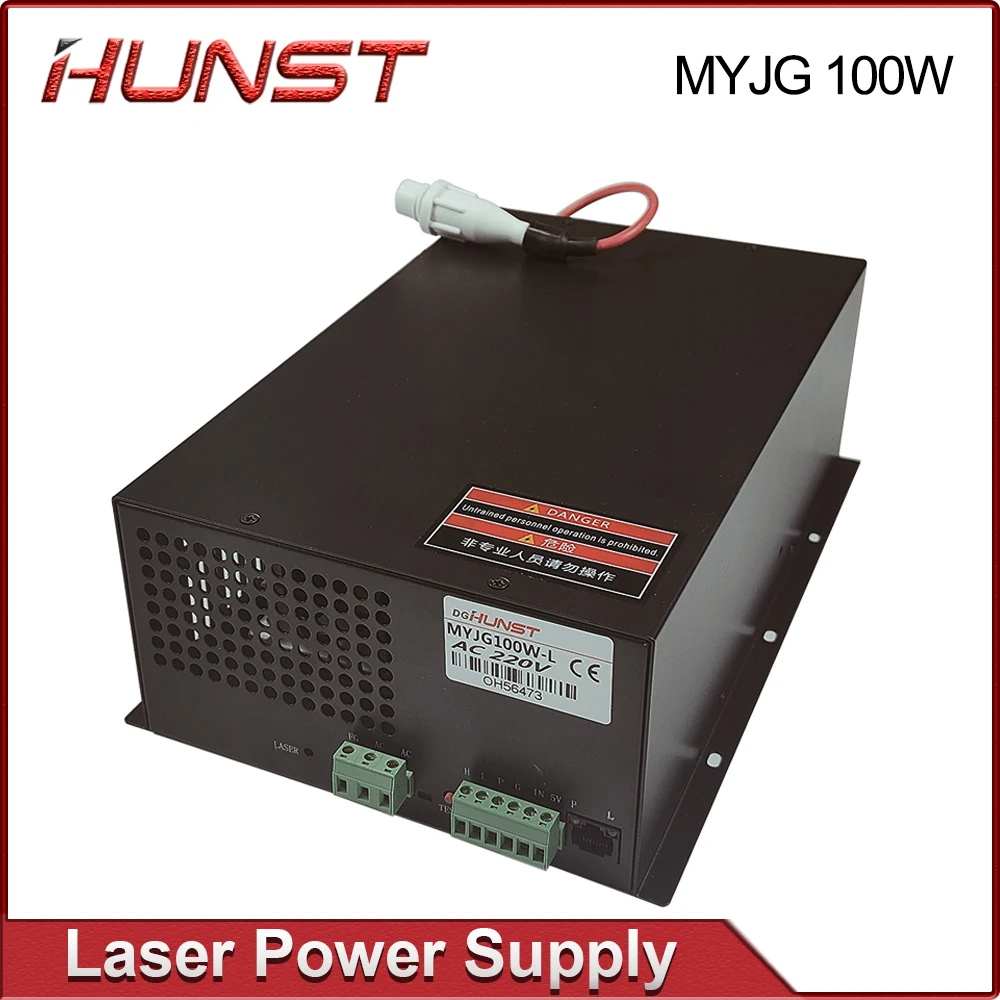HUNST CO2 Laser Power Supply MYJG-100W for 80W-100W Laser Cutting and Engraving Machine