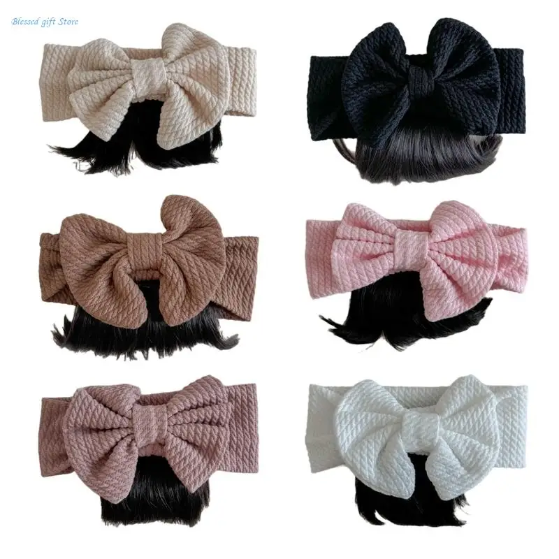 

Baby Girls Bangs Headband Bowknot Hairband Hair Accessory for Cosplay Party