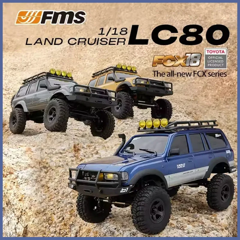 

FMS 1/18 FCX18 Toyota LC80 Land Cruiser Climbing Vehicle RC Simulation Remote Control Vehicle Model Hobby Collection Toy Car