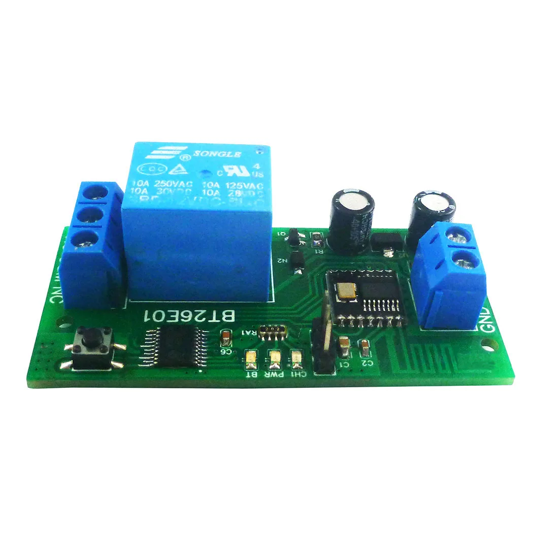 DC 12V IOS Android Bluetooth-Compatible BLE Relay 2.4G RF Remote control IOT Module Command customization Switch Board