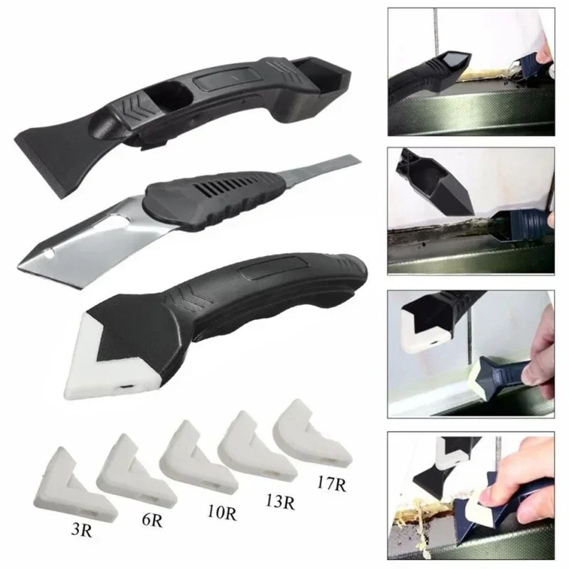 Silicone Scraper Caulking Grout Tool Sealant Finishing Cleaning Set Kitchen Window Cleaning Scraper Set Specializeds SeamScraper