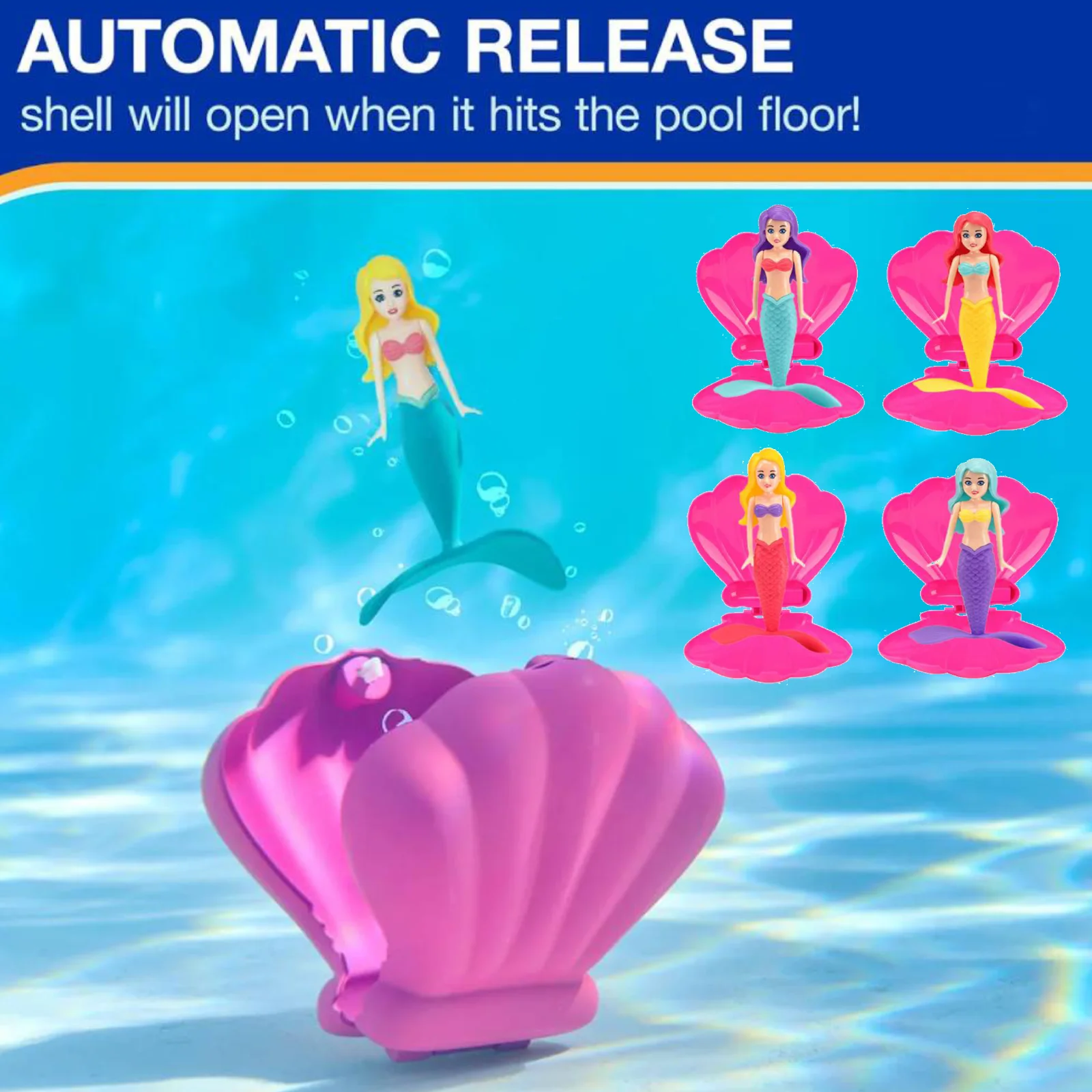 1 Set Mermaid Dive Toys Mermaid Bath Toys Colorful Mermaid Pool Toys Swimming Pool Games for Toddlers Boys Girls Teens Adults