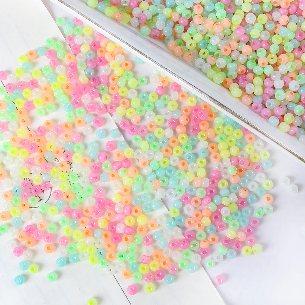 

200pcs 4mm Glass Colourful Rice Beads Diy Handmade Bracelet Necklace Loose Beads Beads Jewellery Making Accessories Jewelry