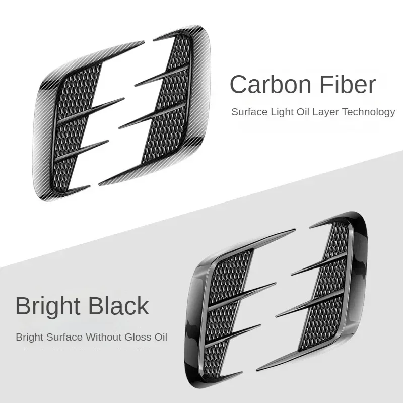 

Pair Multipurpose Carbon Fibre Car Shark Gills Emulation Vent Side Air Inlet Hood Decoration Vehicle air outlet Car Body Sticker