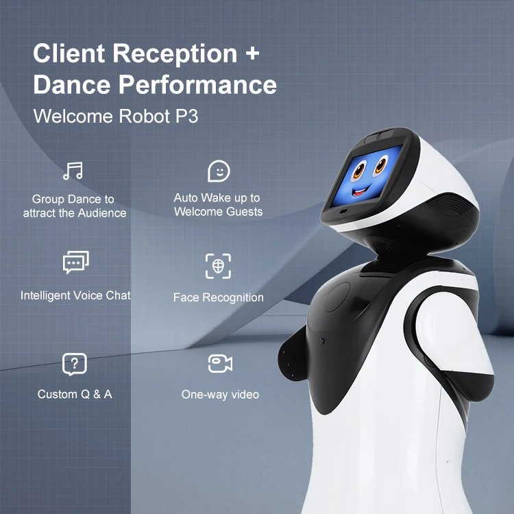 Golden Color Welcome Dancing Reception Roboter Event Interactive Mobile Commercial Robot