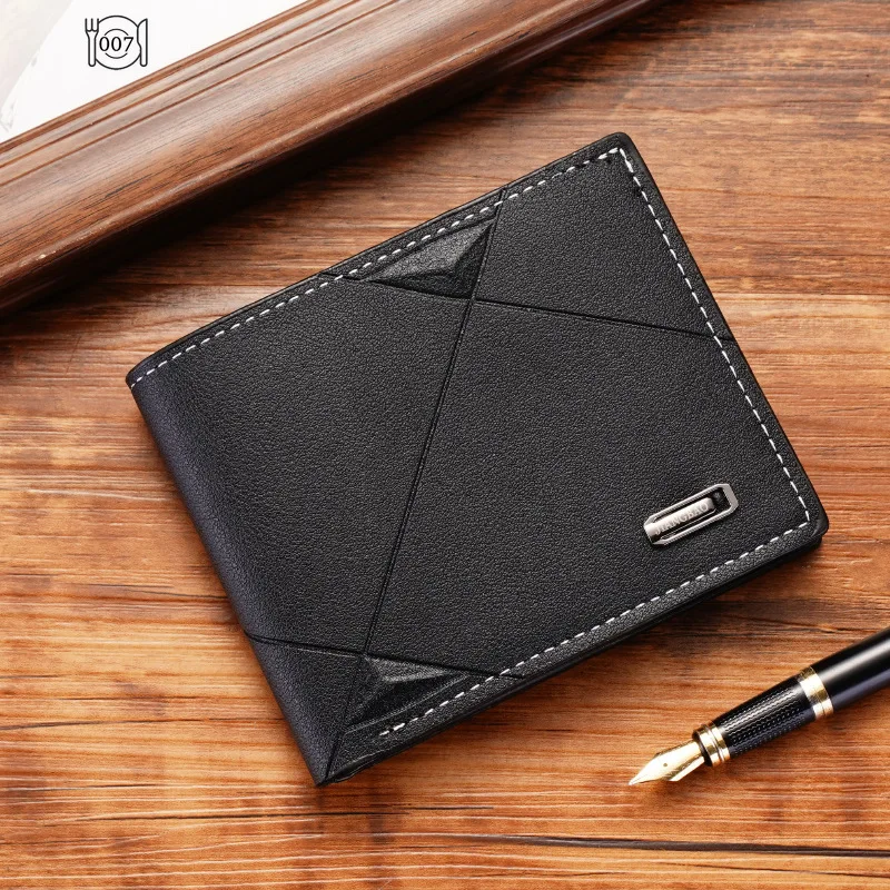 New Men's Wallet Short Multi-card Coin Purse Fashion Casual Wallet Male Youth Thin Three-fold Horizontal Soft Wallet Men