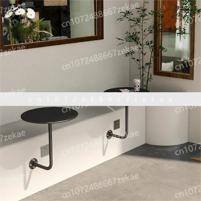 Metal Table Space Saving Dessert Desk Red Breakfast TableIndustrial Style Against Wall Coffee Table Milk Tea Shop Wall Hanging