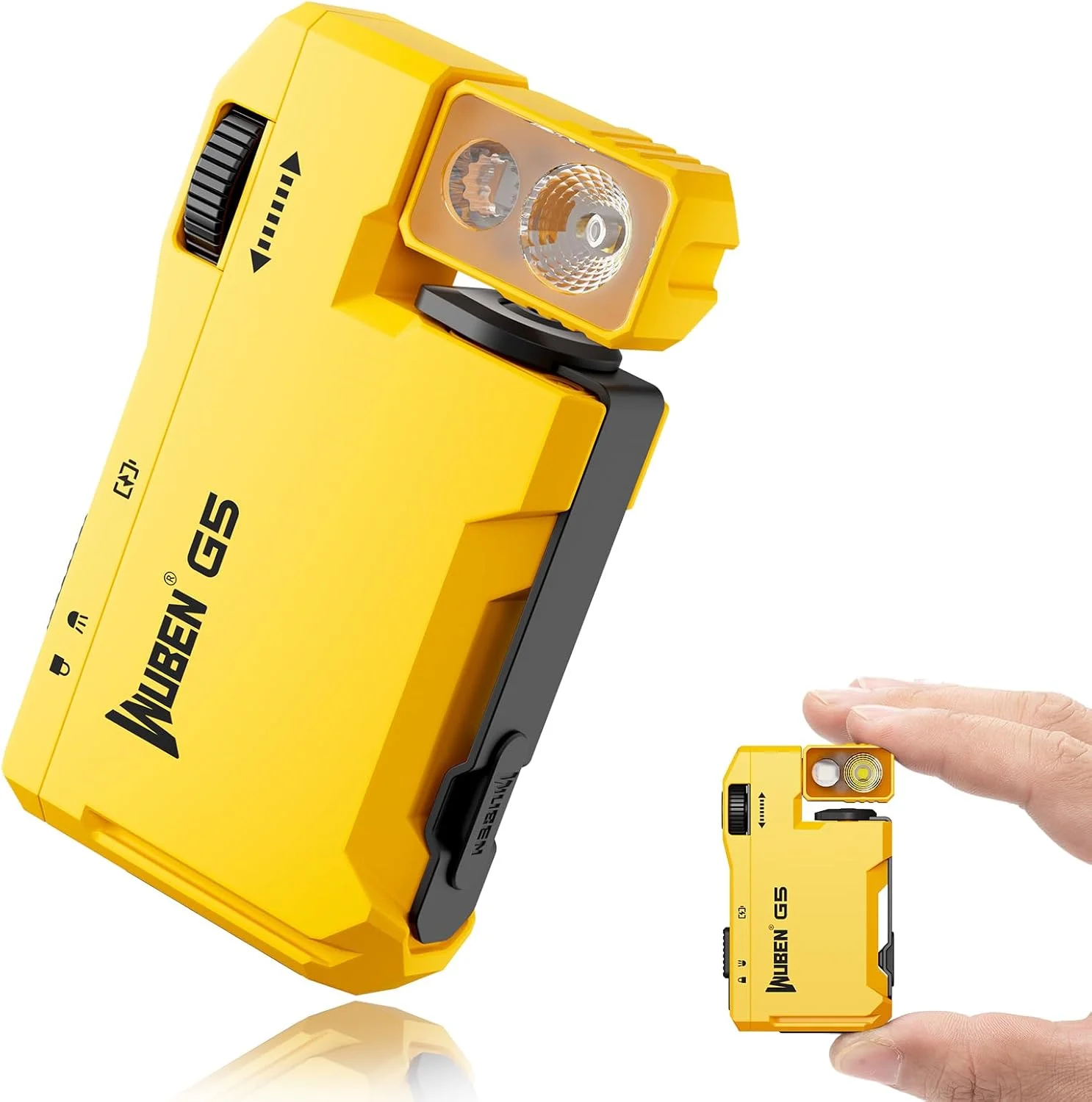 WUBEN Mehrfarbige Magnetische EDC G5 Taschenlampe 400 Lumen USB-C Wiederaufladbar Schlüsselanhänger Freihändig für Camping, Autoreparatur, Heimgebrauch
