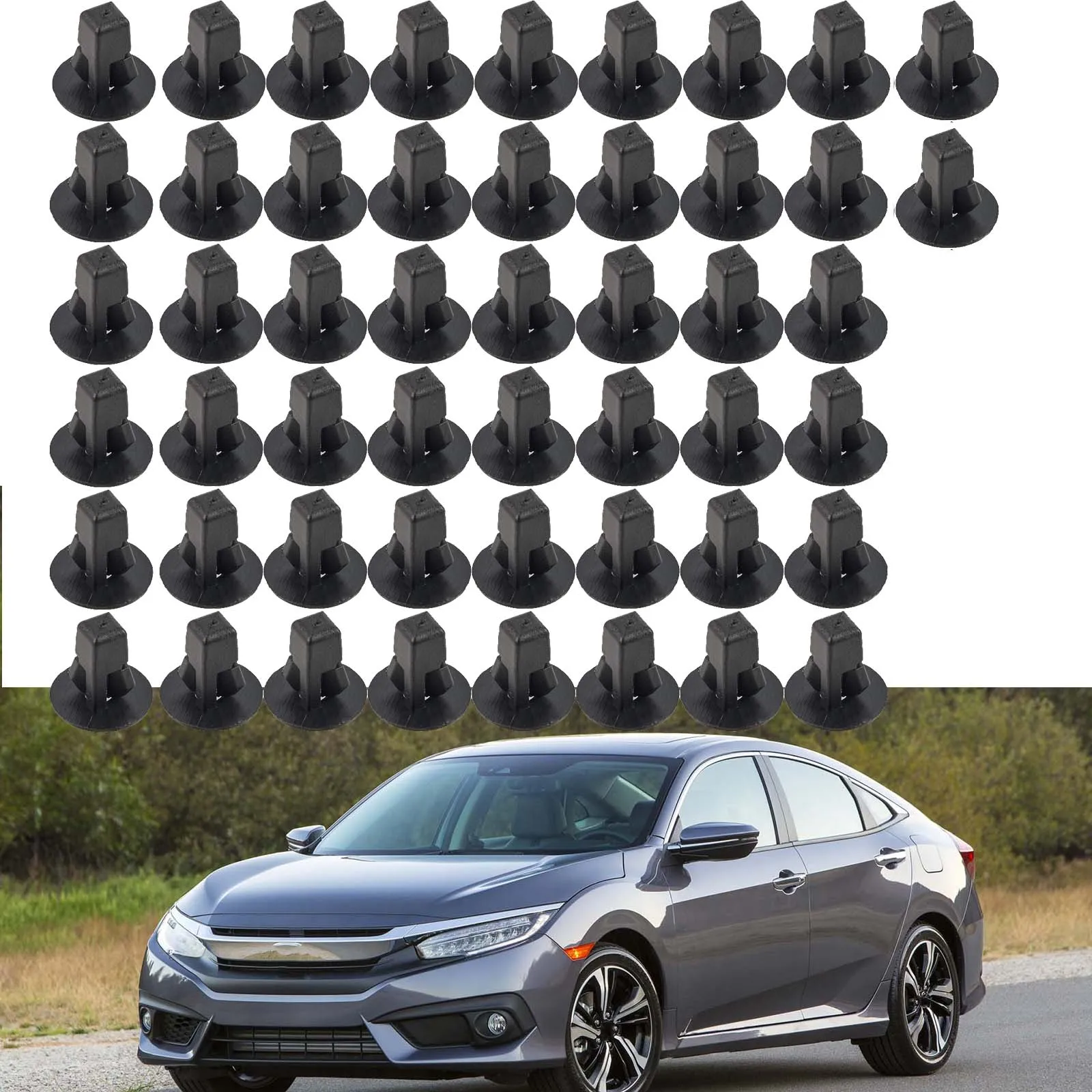50X Universal For Toyota Honda Ford Fastener Front Wheel Arch Lining Mudguard Plastic Clips Screw Grommet Front Rear 90189-06013