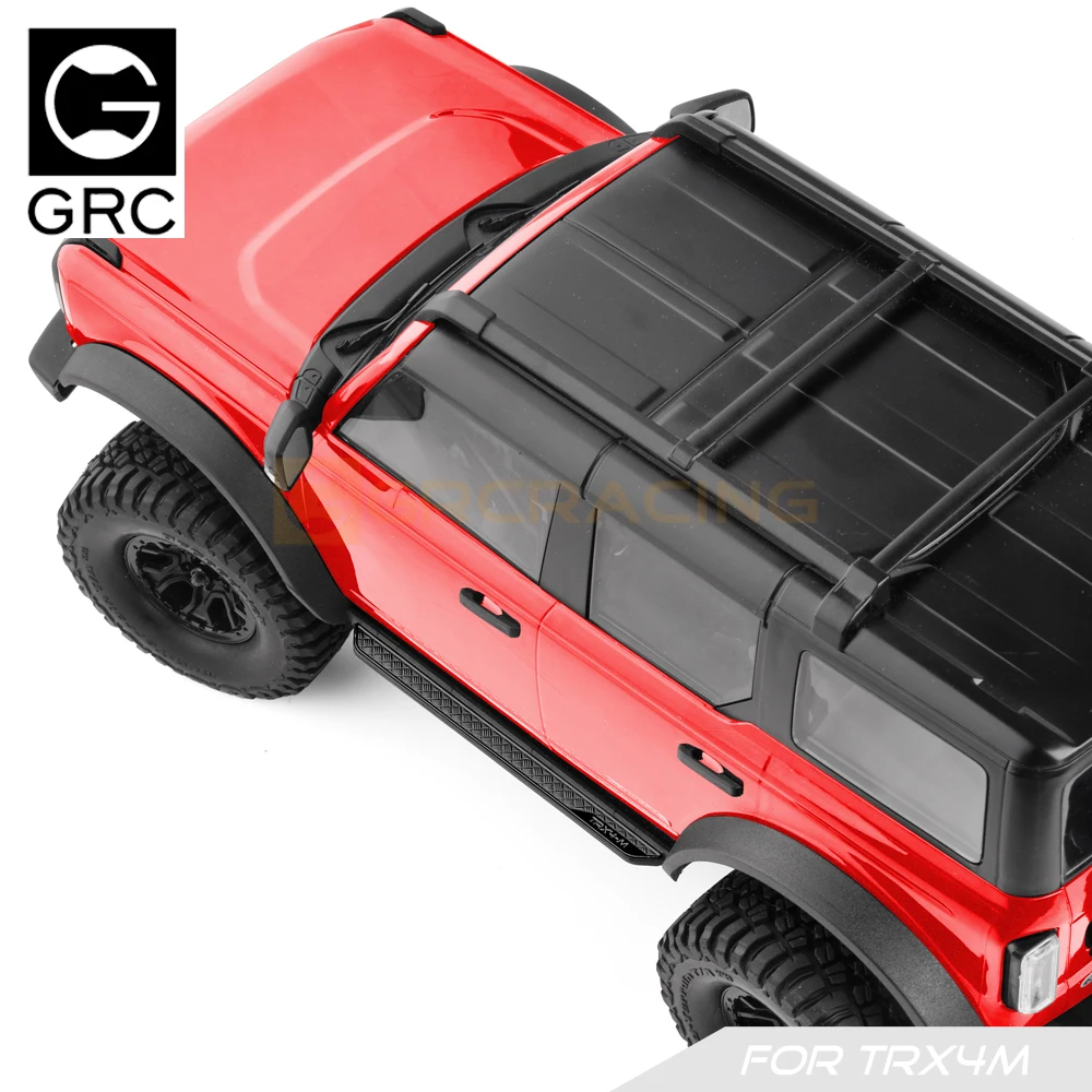 Voor Trx-4m 1/18 Defender Bronco Rc Crawler Auto Verbeterde Onderdelen Side Step Anti Slip Decoratief Stuk, voetpedaal Metalen Sticker
