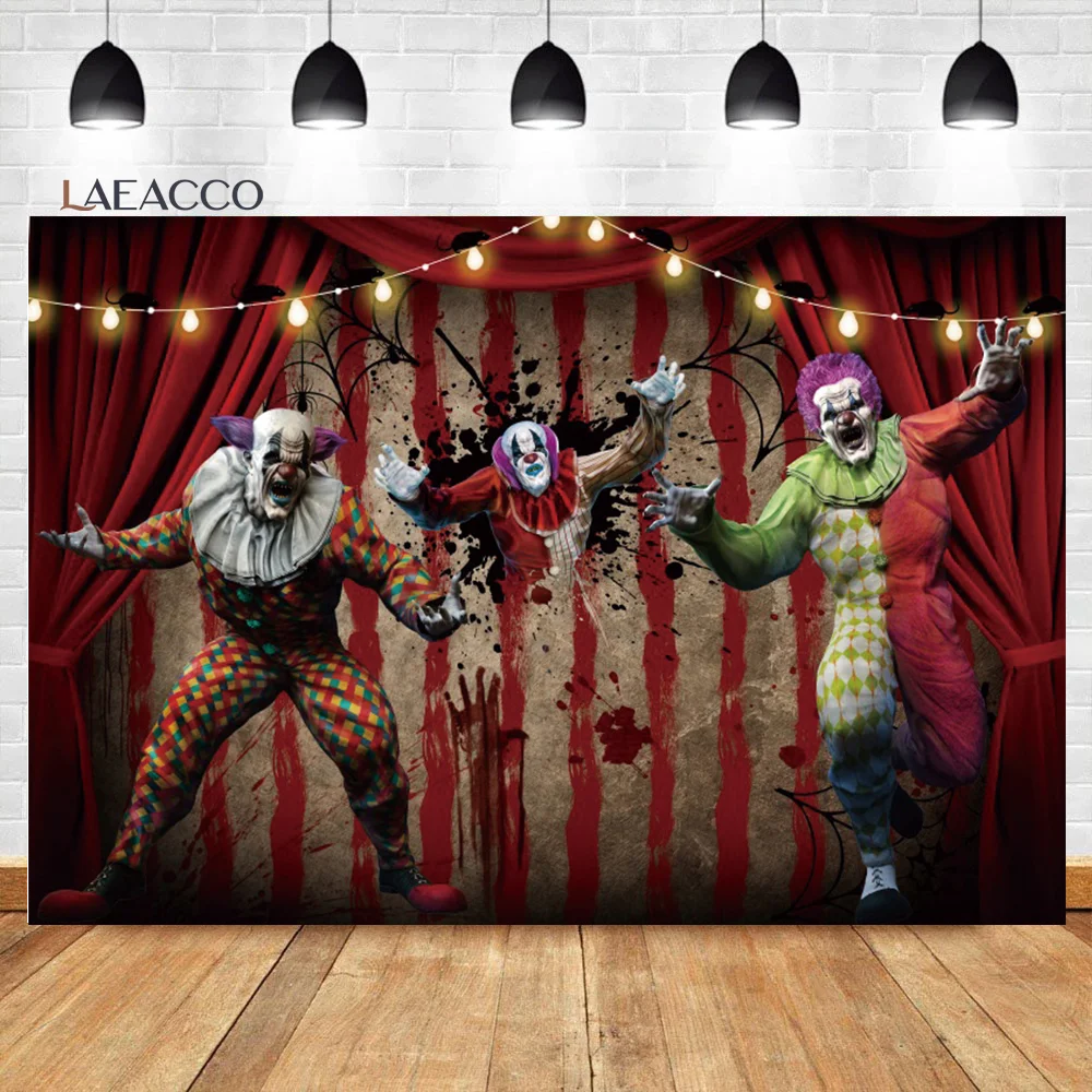 Laeacco Halloween Backdrops for Photography Cemetery Graveyard Horror Night Shining Pale Moon Kids Adults Portrait Background