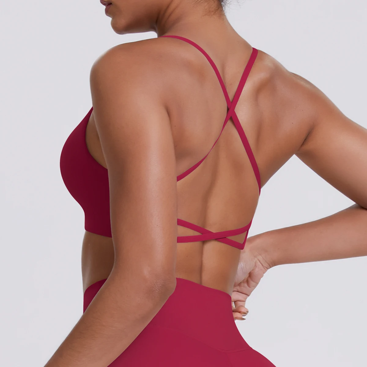 Sport-BH Nahtloses Yoga-Top Damen Fitness-Artikel Gym Active Wear Back Cross Workout Push-up Fitness Laufunterwäsche – Detail 33