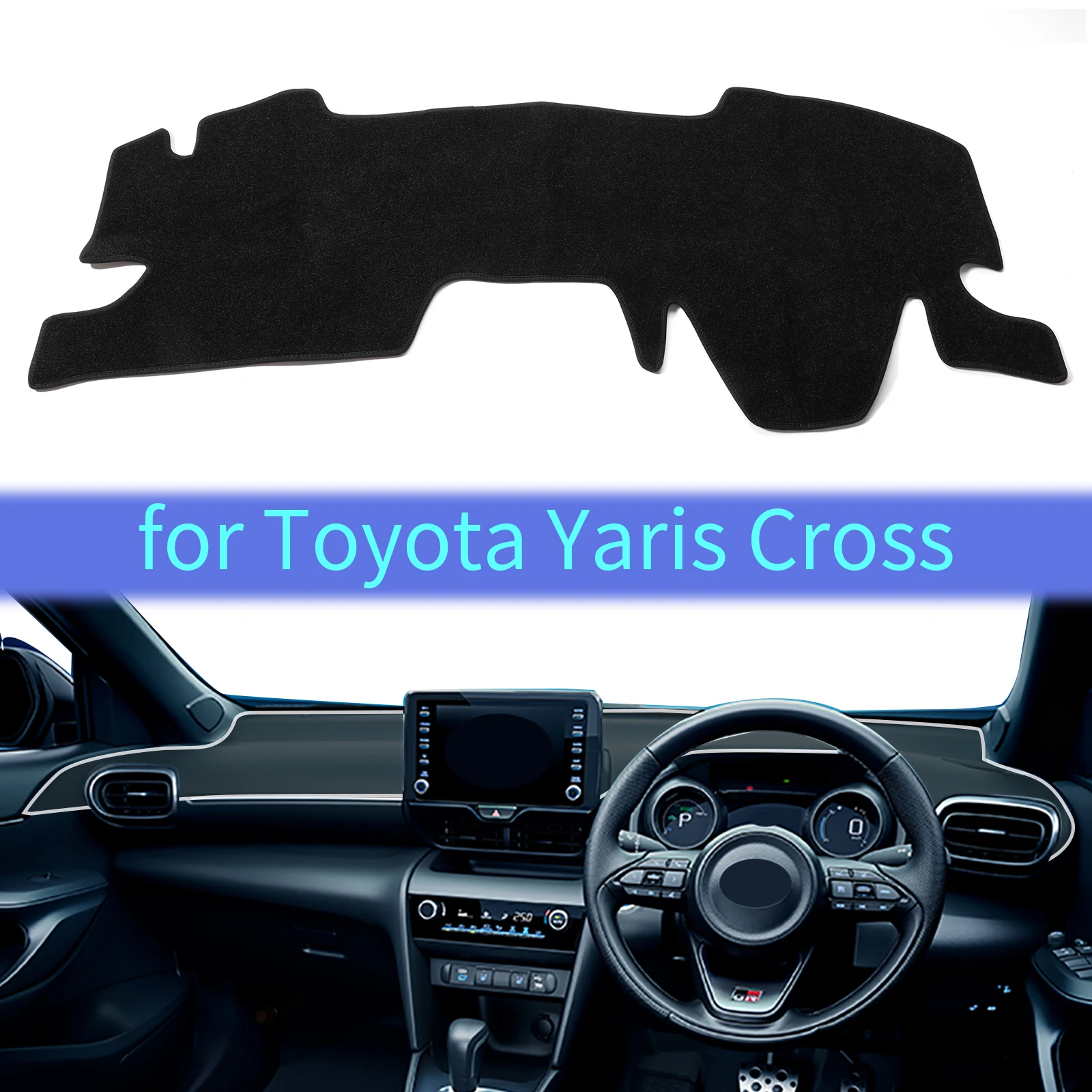 for Toyota Yaris Cross XP210 2021 2022 2023 2024 Car Dashboard Mat Sunshade Protective Carpet Dash Mat Dashmat