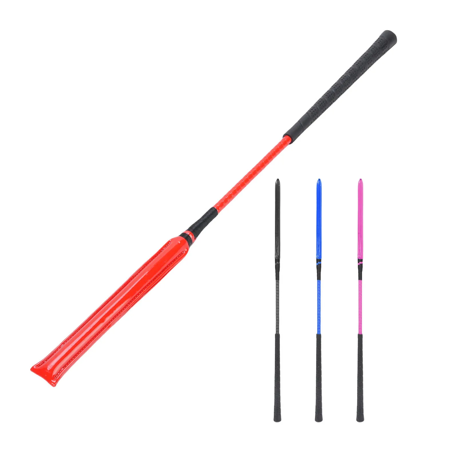 Horse Whip Patent Leather Riding Crop with Anti Slip Silicone Handle for Equestrian Sports Racing Equine Whip Horse Racing Crop