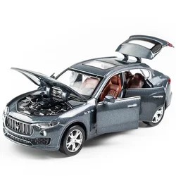 1:32 Scale Maserati Levante Diecast Car Metal Model Sound And Light Pull Back SUV 7 Doors Can Be Opened For Kids Gifts Boy Toys