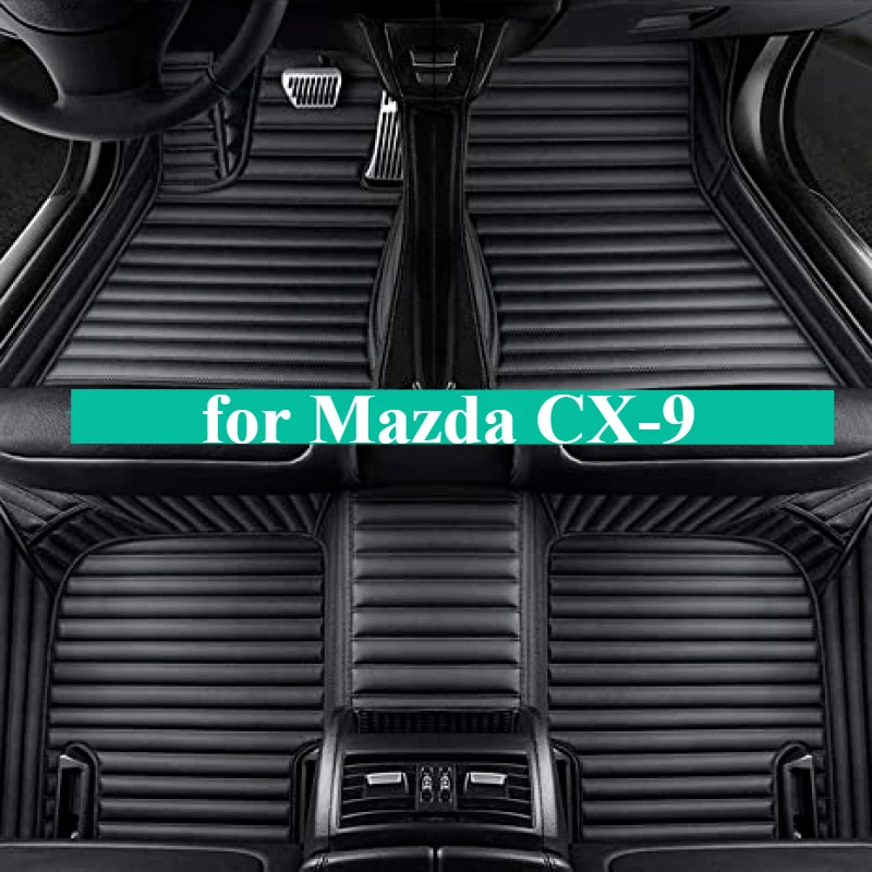 Custom Car Floor Mats for Mazda CX-9 TC 2007-2016~2024 Fashion Interior Accessories Auto leather Carpet Rugs Coche Trunk cushion