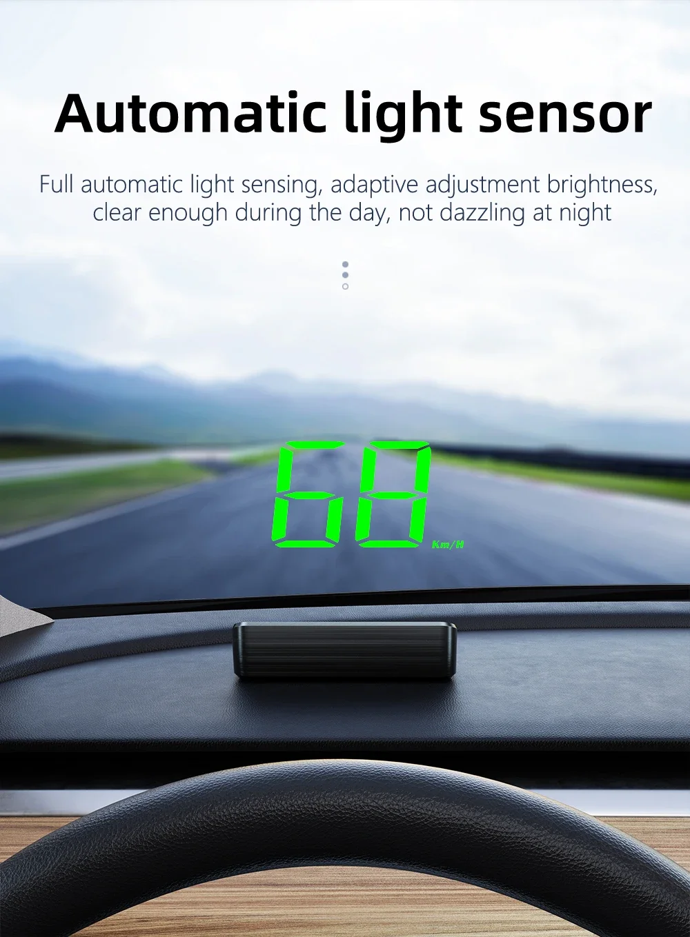 M2 Head-Up-Display Auto-GPS-Tachometer KMH HUD Universelles USB-Kabel Plug & Play GPS & Beidou Dual-Satellitensystem – Detail 14