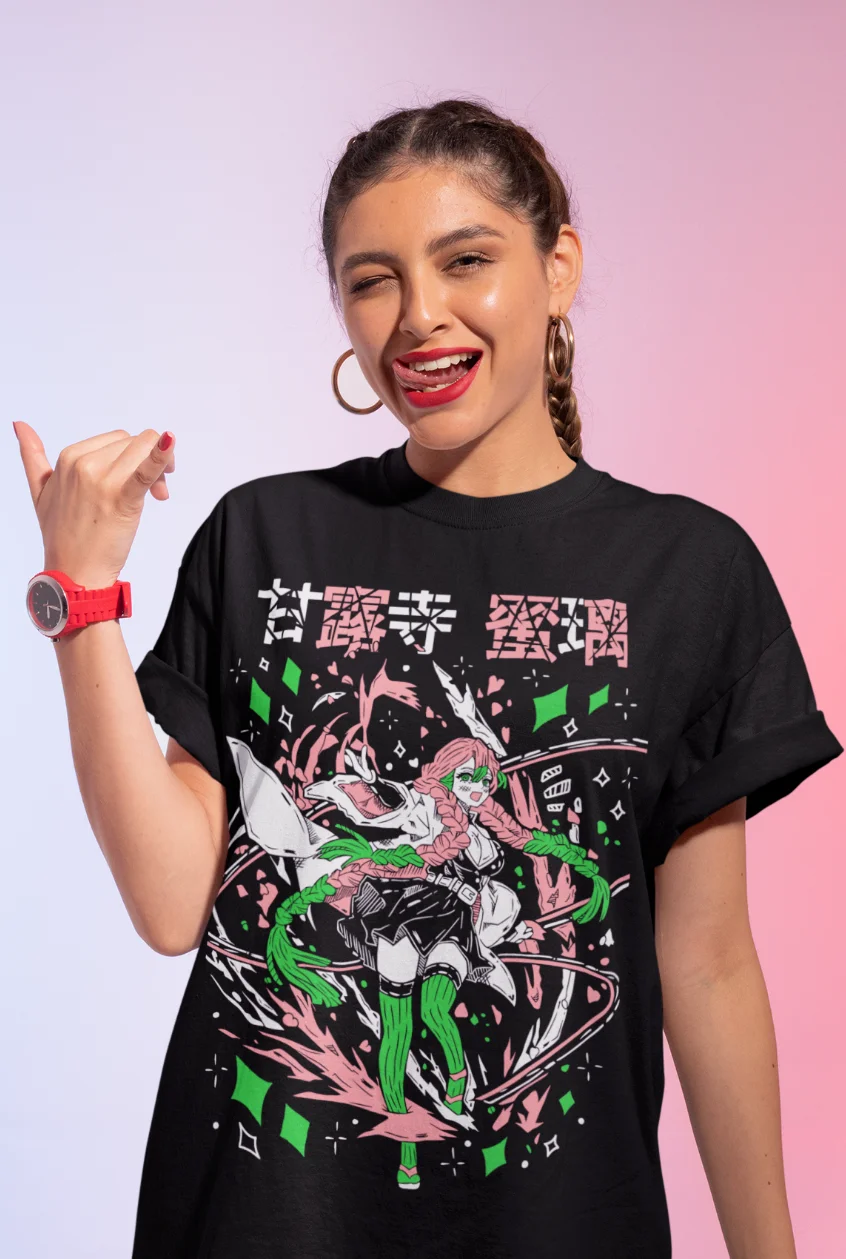 Mitsuri T-Shirt Demon Slayer Waifu Kawaii Anime Japanese Manga Otaku Soft Tee