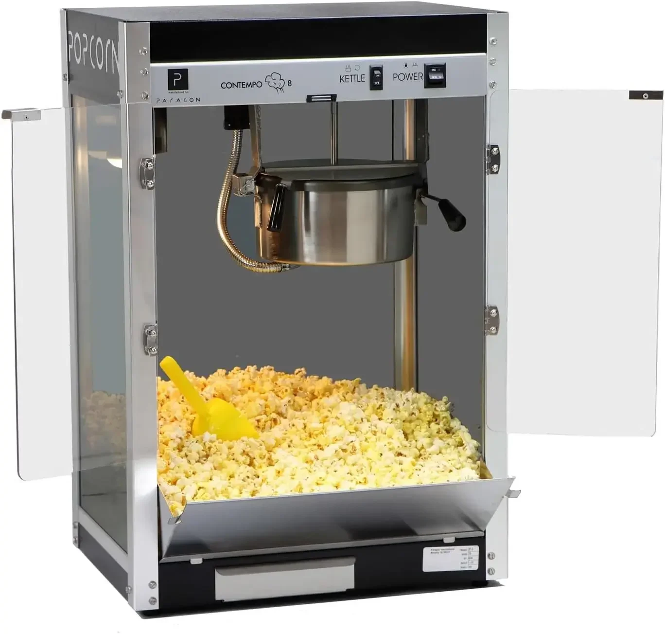 Machine à pop-corn professionnelle Contempo Pop, 8 onces, concession automatisée, qualité commerciale, haut rendement, ReLaura ing