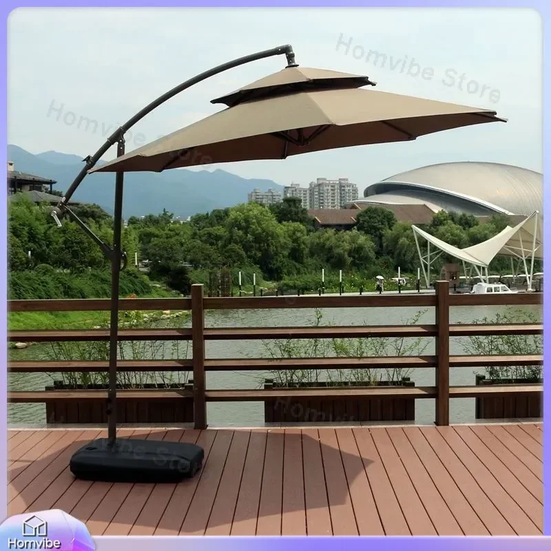 Outdoor Patio Umbrella Large Sunshade for Garden Terrace Balcony Courtyard Roman Style Parasol with Crank Tilt Windproof